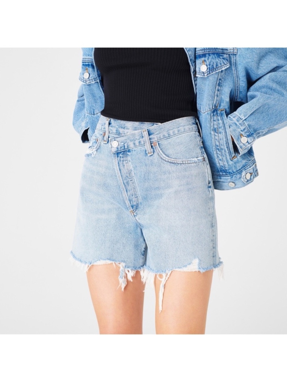 AGOLDE Light Blue High-Rise Button-Fly Jeans